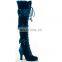 New Stylish Women heels Shoes Thigh High Boots Female Big Size 34-47 Stretch Faux Slim High Boots Over The Knee Boots