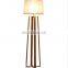 Wood and fabric tripod floor lamp standing lamp lighting