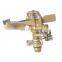 Adjustable Garden Brass Pulsating Lawn Watering Sprinkler Head with Spike