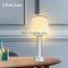 Rechargeable Fabric lampshade LED Desk Lamp Cordless Table Lamps Home Decor Light