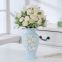 European Print Simple Creative Fashion Fresh Blue White Ceramic Vase For Hallway Decor