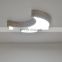 Solid wood half moon shelf shape lamp for ceiling LED personalized creative bedroom balcony corridor