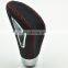 BLACK W/ RED STITCH W/ CHROME MANUAL 5 SPEED GEAR SHIFT/SHIFTER KNOB UNIVERSAL