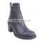 Fashionable girls high heel ankle boots cowgirl security splicing zipper boots
