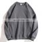 Customized plus velvet men and women casual loose large size solid color round neck sweater