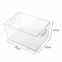 Plastic Clear Storage Bins Pantry Organizer Box Bin Containers for Organizing Kitchen Fridge, Food, Snack Pantry Cabinet, Fruit, Vegetables, Bathroom Supplies