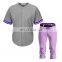 custom logo brand fabric v neck baseball uniform jersey short sets 3/4 blank baseball t shirts for men