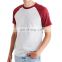 red and white custom raglan sleeve t-shirt high quality t-shirts for men