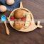 Organic Bamboo Baby Plate Eco Friendly Reusable Bamboo Kids Dinner Plate