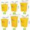 Large Bio Medical Waste Pedal Bins Yellow plastic clinical waste bin chemical dustbin medical waste Trash Can