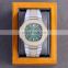 Top luxury crystal bezel diamond gold stainless steel case Japan movement fashion mechanical watch Custom