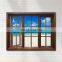 window glass veranda aluminium casement window with grills