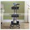 Kitchen Bathroom Office home Hotel Storage utility cart Heavy Duty 2 3 Tier Trolley  Metal Utility Rolling Utility Cart