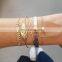 5Pcs/set Bohemian Gold color Moon Leaf Crystal Bracelet Set for Women Punk Boho Beach Bangle Jewelry Gift