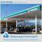 Inexpensive steel space frame less cost of gas station canopy