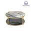 Living Room Furniture High End Stainless Steel Luxury Marble Top Coffee Table