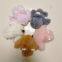 D66Cute rabbit keychain Faux fur key ring Soft fluffy key ring for school bag accessories