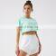 Short gym set women workout sets for women with crop jumper running shorts gym wear women sets 2023