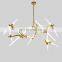 Modern Nordic Style Decorative Chandelier with Iron and Brass Hardware Gold and Black Lighting Fixtures for Indoor Use