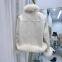 Fox fur grass jacket women's short motorcycle goose down inner lining down jacket