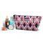 PU waterproof shiny diamond plaid storage cosmetic bags makeup online holder women cosmetic bag