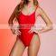 Red Scoop Back Monokini One Piece Swimsuit Swimwear 2016 HSS5338