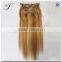 Wholesale grade 7a piano color silky straight brazilian virgin hair clip in hair extension 100% human