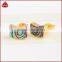 Fashion Small Fancy Gold Plated Button Abalone shell Stud Earrings