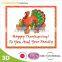 Custom Professional 3D Thanksgiving Greeting Card