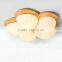 Romantic bamboo lamp wood shade led ceiling light