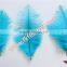 Natural Craft Ostrich Feather Fabric And Blue Decoration Ostrich Feather Coat