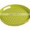 high quality round anti skid kitchen accessories plastic cutlery tray