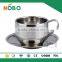 Promotion Gift Matel Material Stainless Steel Coffee Cup with Mini Spoon