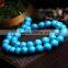 Gemstone synthetic blue turquoise round beads jewelry