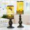 Morocco bronze candlestick vintage wrought iron glass home deco