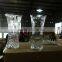 Middle size clear fancy shape glass vase for flower