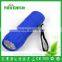 Promotion colorful super mini torch 9 LEDs flashlight with rubber coating for outdoor hiking use 3* AAA battary mini 9 leds lamp