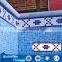 decorative ceramic swimming pool blue border tile waterline