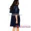 Latest designs Navy 2pcs Plus Size Lace Wrap girls sexy night dress photos