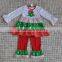 Fall Winter Children's Red Green Stripe Girls Cotton Christmas Boutique Pajamas Outfits