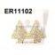 wholesale cute glitter crystal airplane stud earrings girls ladies woman
