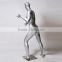 Abstract Male Tennis Player Mannequin -- Silver