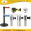 Heavy duty dual line crowd control stanchion double belt queue barrier