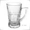 260g high quality clear glass coffee cup with handle