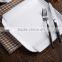 Porcelain white square salad dish plate for home and restaurant
