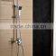 Two functions chromed square rain shower set