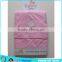 Organic cotton soft terry plain weave piped border baby hooded towel