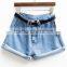 SheIn 2016 With Belt In Bulk Women Cuffed Jeans Denim Shorts