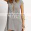 SheIn Grey Asymmetric Hem Shift Nice Design Ladies Casual Dresses Pictures