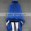Royal Blue new design lady's wool cashmere cape with raccoon fur trim